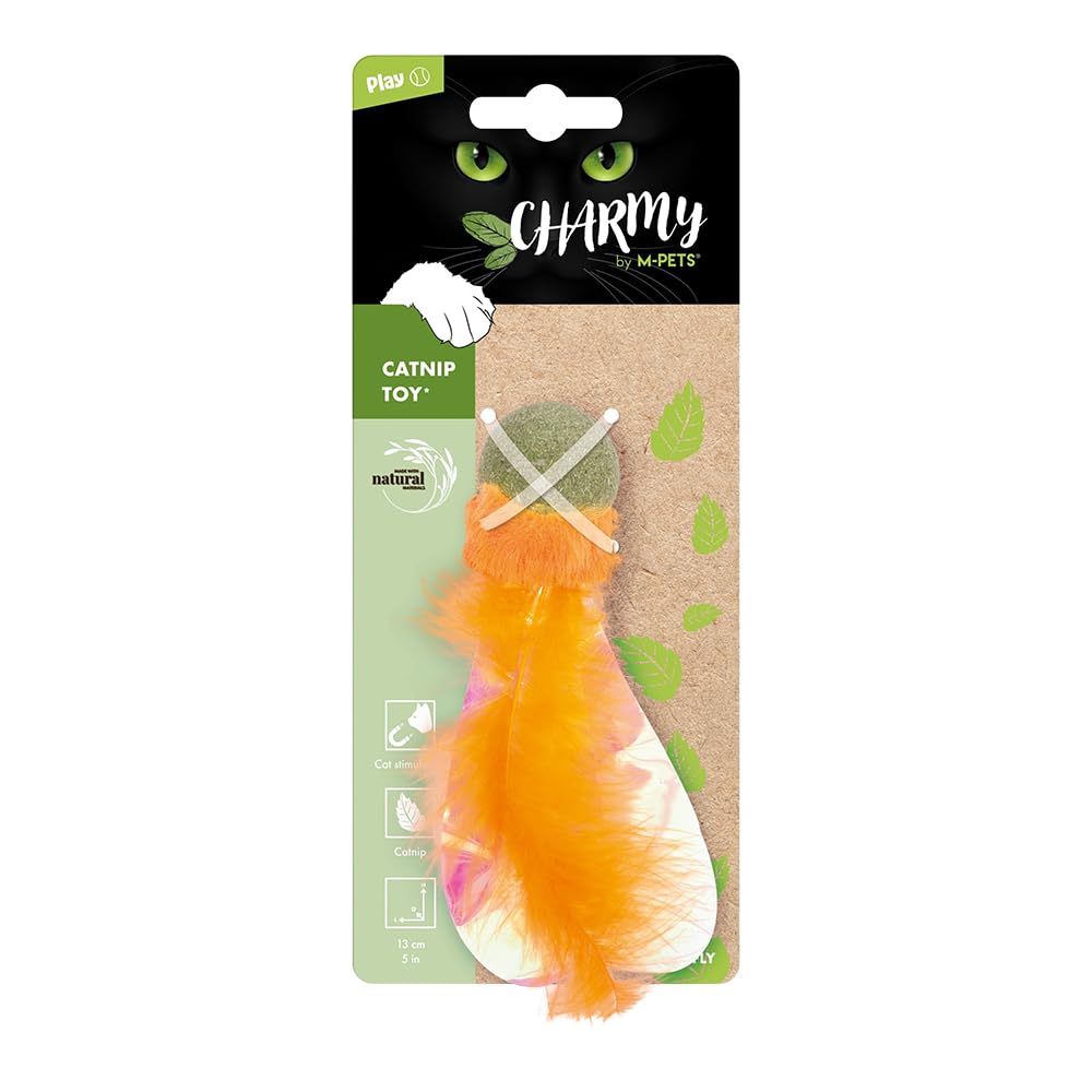M-PETS CHARMY FIREFLY CATNİPLİ KEDİ OYUNCAĞI ORANGE