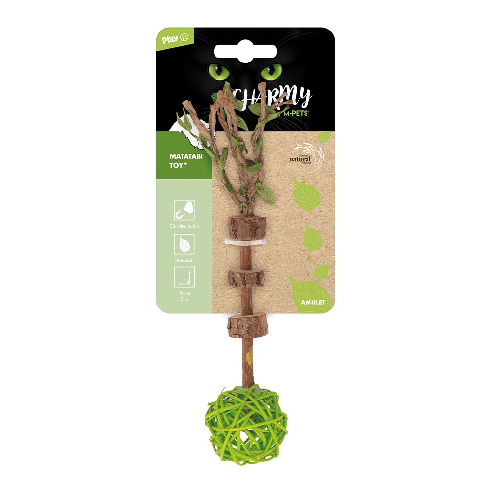 M-PETS CHARMY AMULET MATATABİ KEDİ OYUNCAĞI GREEN