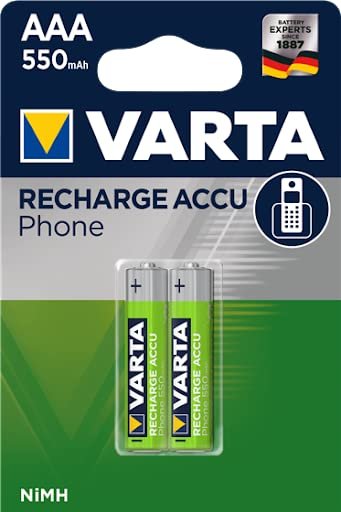 VARTA - 550 ince AAA ŞARJ EDİLEBİLİR PİL - TANSİYON ALETİ CİHAZI İçin AAA İNCE ŞARZLI PİL 550