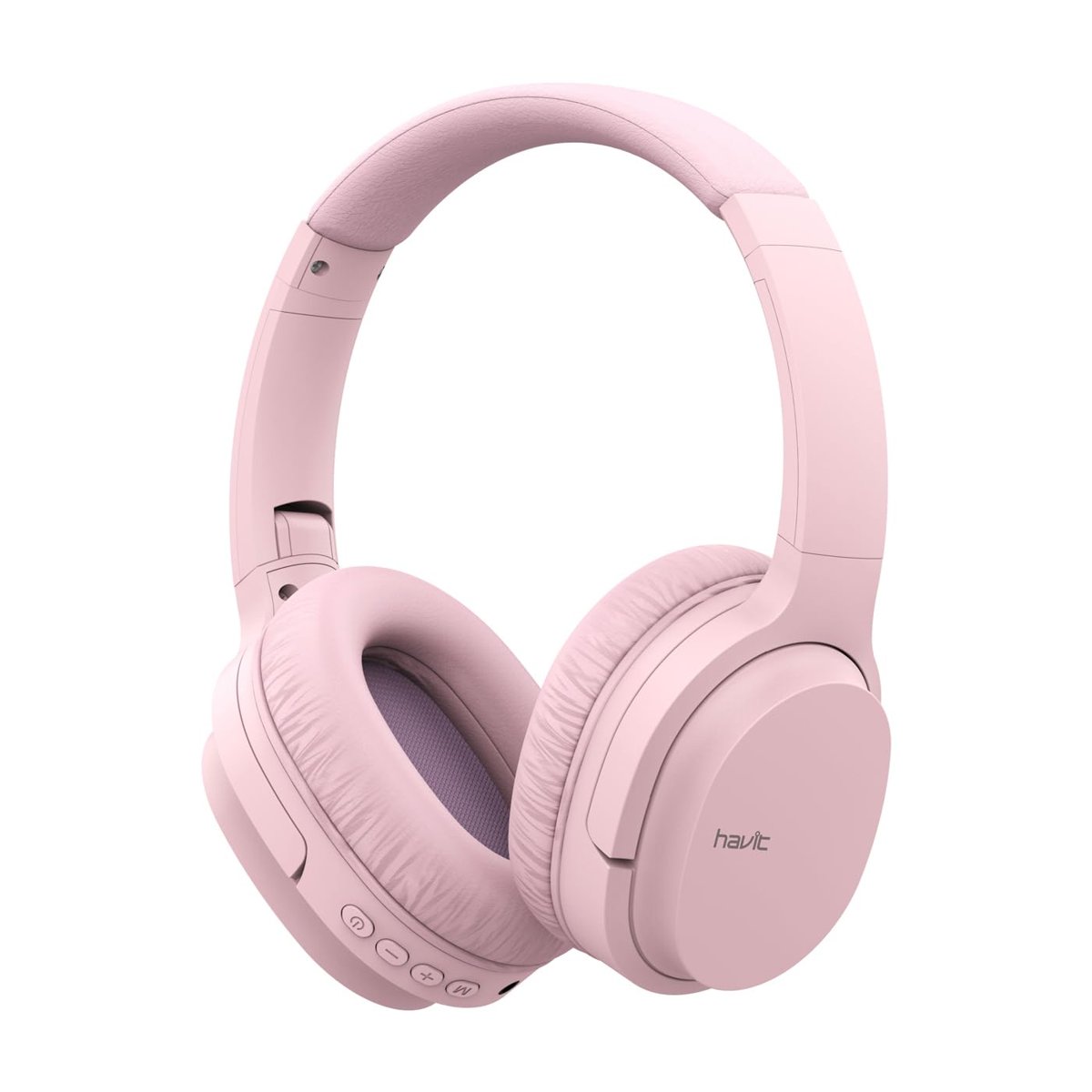 Havit I62 Katlanabilir Kafaüstü Mikrofonlu Bluetooth Kulaklık - SD Kart, FM (Pembe)