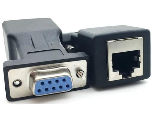 RS232 To RJ45 9 Pin Ethernet Adaptör Ekleme Ek Uzatıcı Extender Çevirici Dönüştürücü 30M