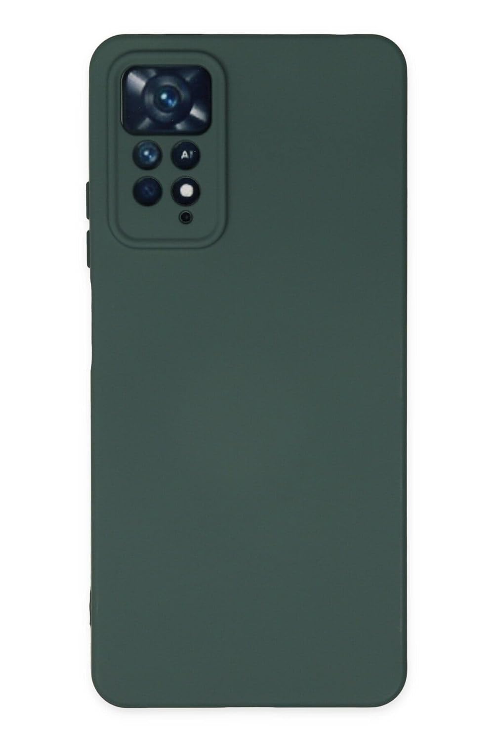 KZY İletişim Xiaomi Redmi Note 11 Pro Kapak Içi Kadife Kamera Korumalı Lansman Silikon Kılıf - Koyu Yeşil