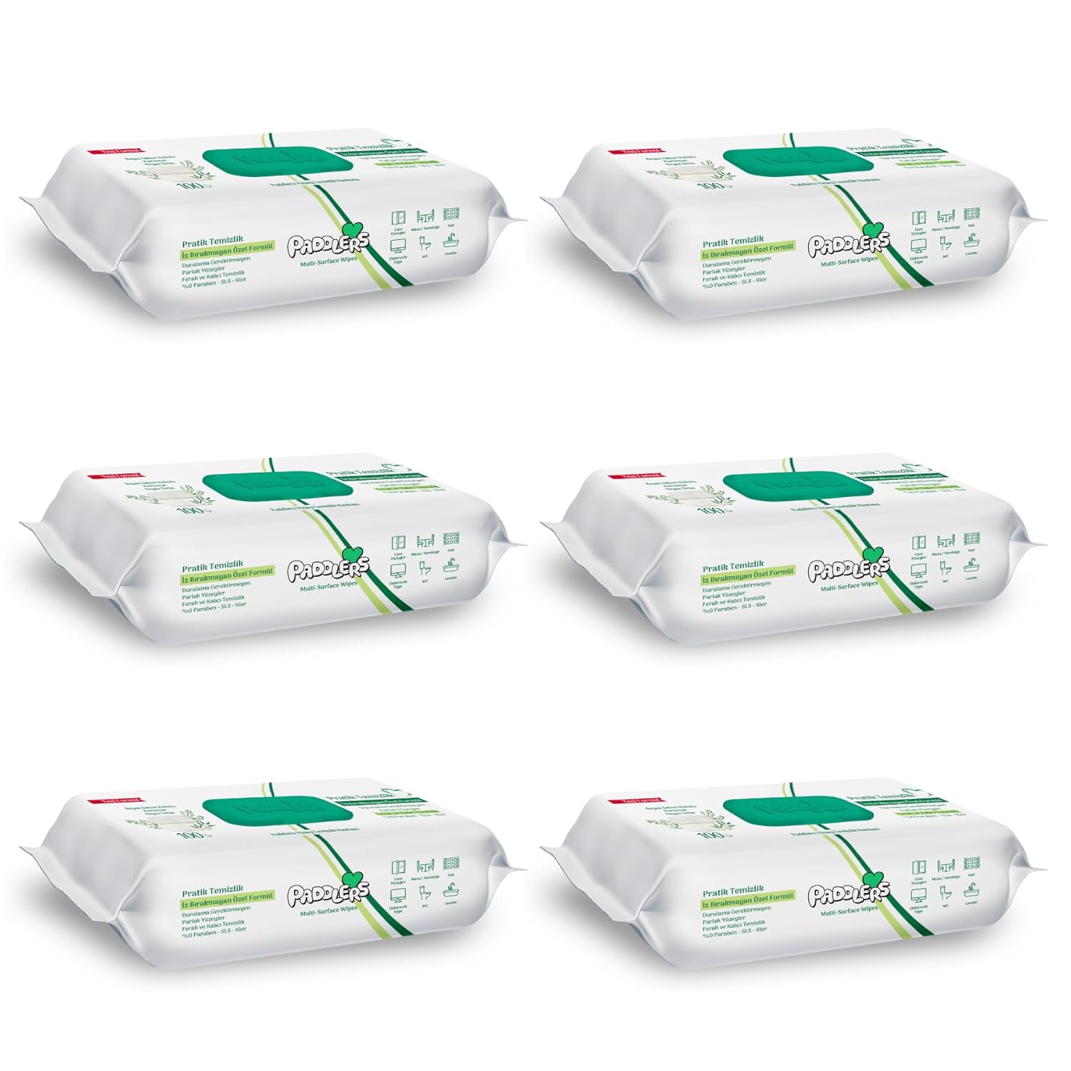 Paddlers Easy Clean Beyaz Sabun Katkılı Yüzey Temizlik Havlusu 600 Yaprak (6x100)