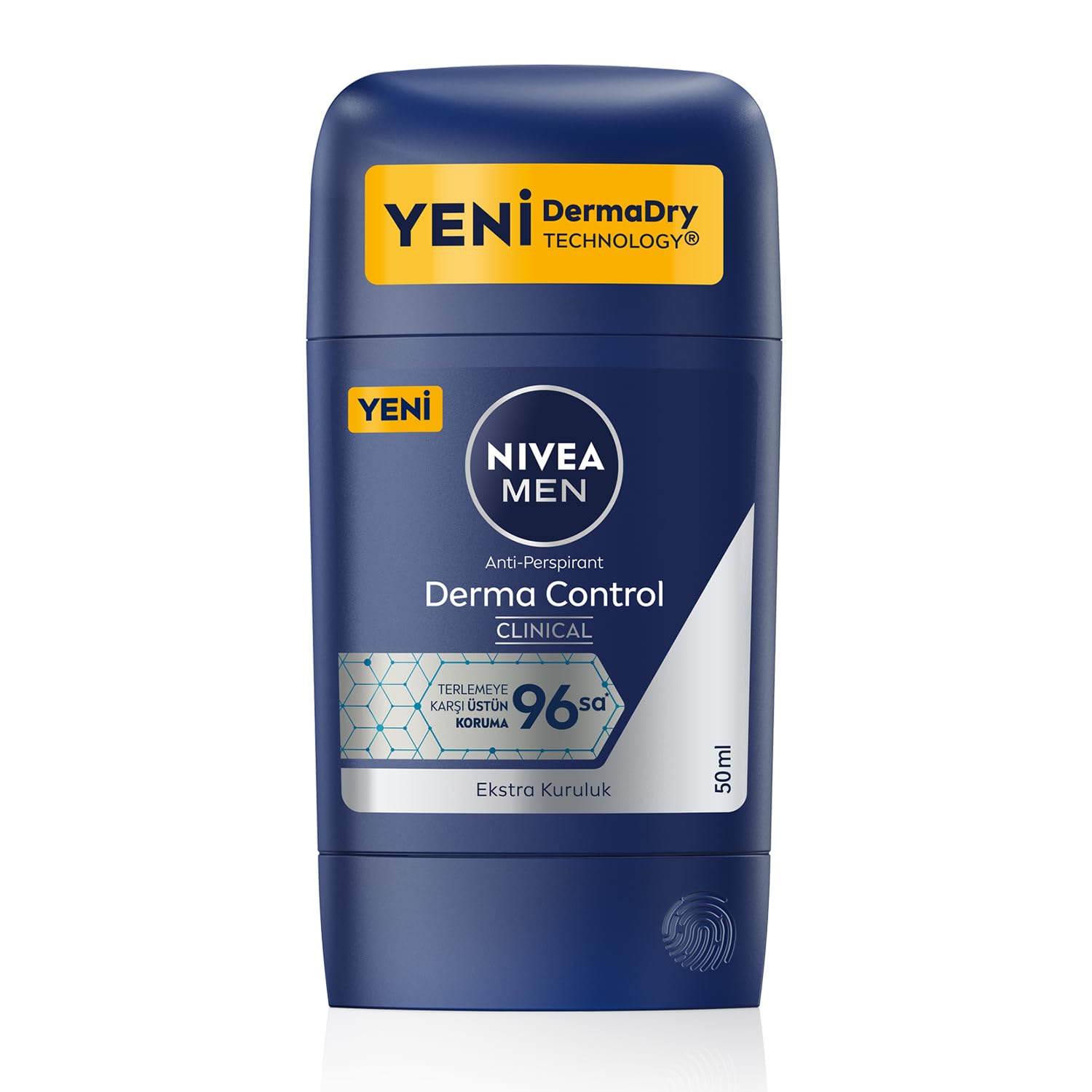 NIVEA Men Erkek Stick Deodorant Derma Control Clinical 50 ml, 96 Saat Üstün Koruma