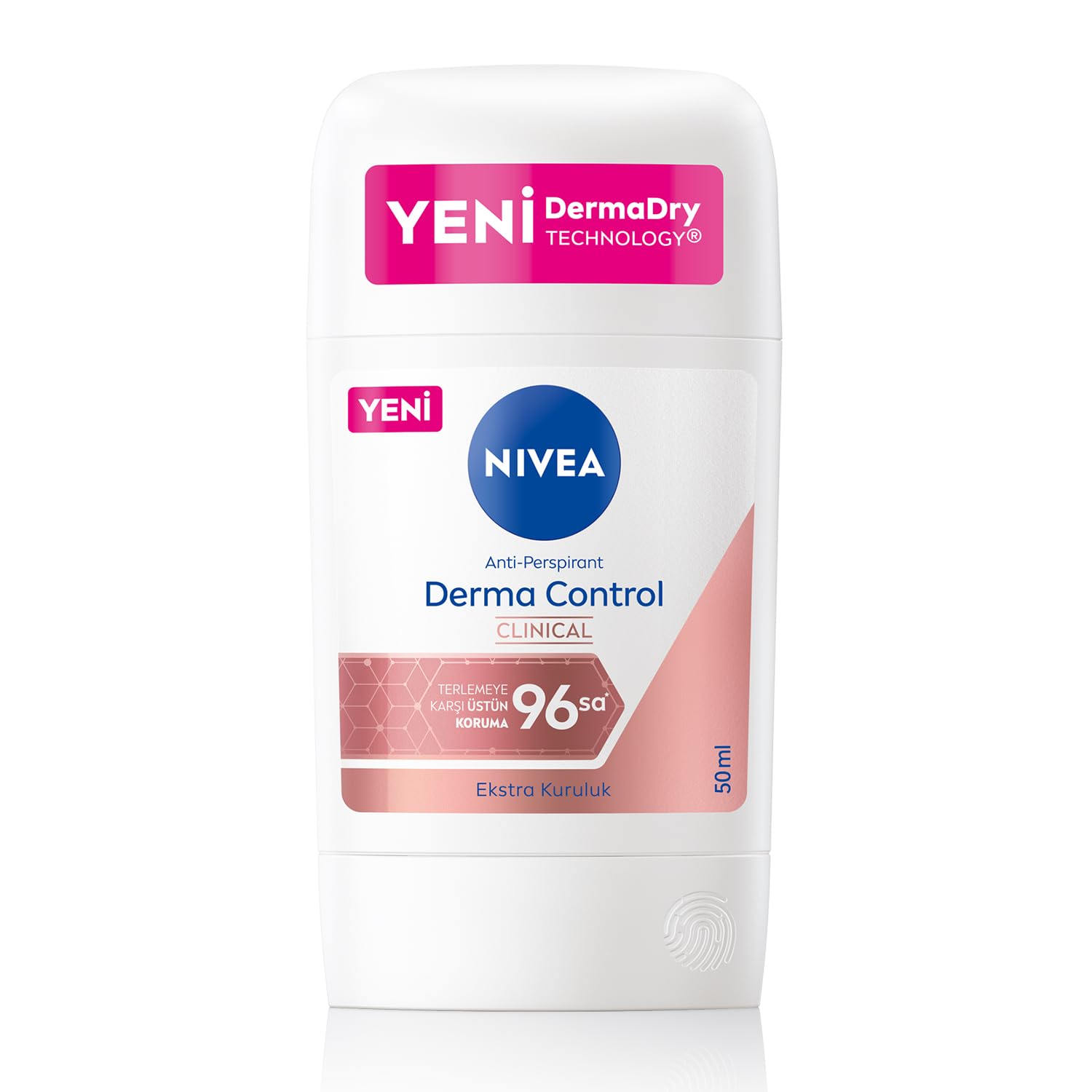 NIVEA Kadın Stick Deodorant Derma Control Clinical 50 ml, C Vitamini ile Koltuk Altı Kararma Karşıtı, 96 Saat Anti-perspirant Koruma