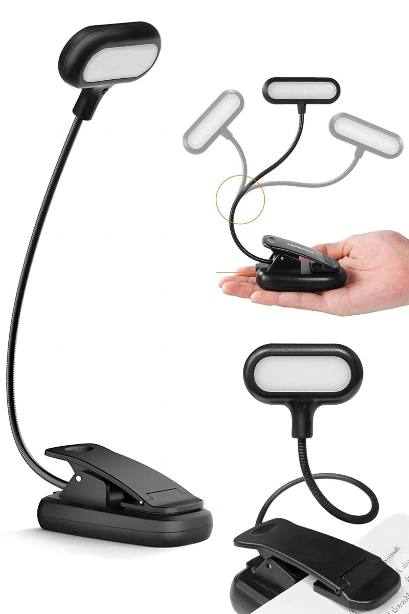 Kitap Okuma Işığı Ledli Klipsli Mini Kitap Okuma Lambası Mandallı Pille Çalışan Işık Masa Lambası Kitap Okuma Işığı