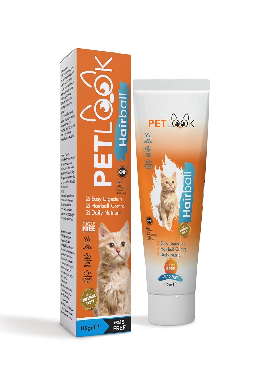 PETLOOK Kedi Malt Hairball Tüy Yumağı Oluşumu Önleyici, 115 Gram