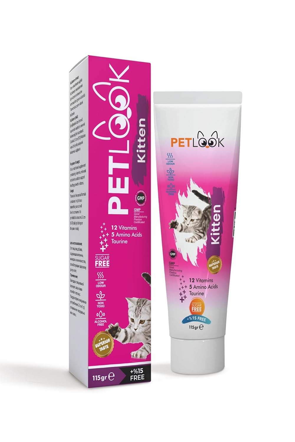 Petlook Kitten Yavru Kedi ve Anne Kedi Maltı Multivitamin 115 GR
