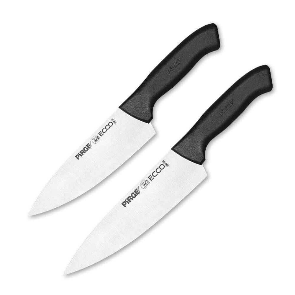 Pirge Ecco Şef Çiftler Bıçak Seti - 2 Parça 16, 19 cm Şef Bıçağı Seti - Paslanmaz Çelik