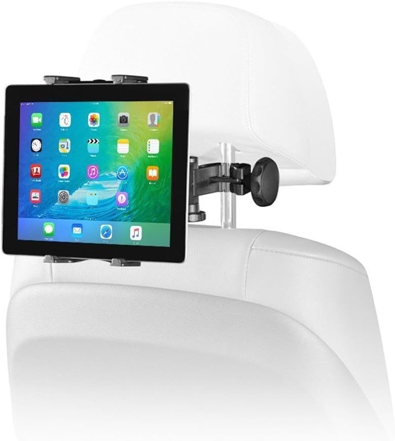 Coverzone Araç Koltuk Arkası Tablet Tutucu Evrensel Tablet ve E-kitap Okuyucu Baş Desteği Esnek Ayarlanabilir Görüş Açılı 360 Derece Döndürülebilir