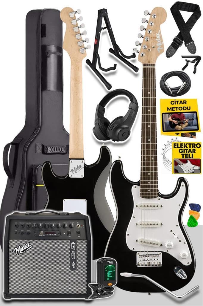 Midex RPH-30WB-50AMP Gül Klavye SSS 50W Amfili Elektro Gitar Seti