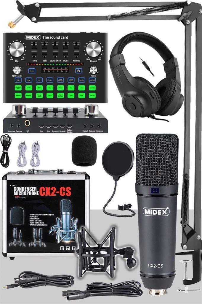 Stüdyo Ekipmanları Private Paket-1 CX2 Mikrofon VS9 Ses Kartı Stüdyo Kayıt Seti