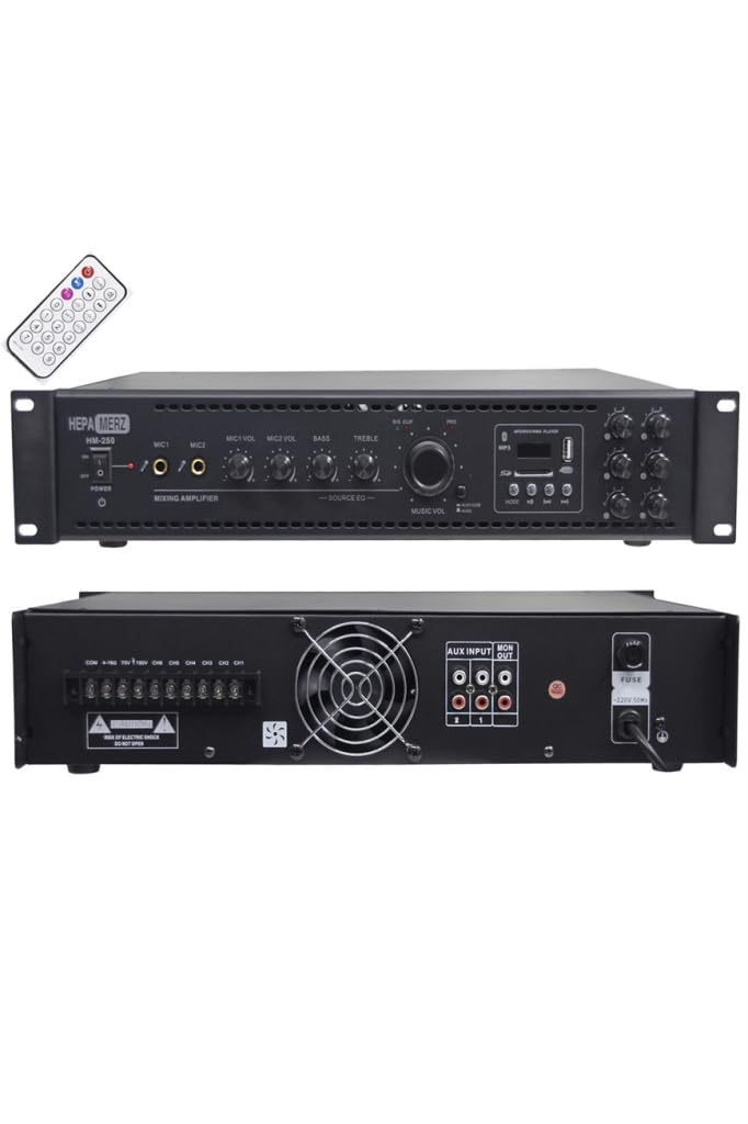 Hepa-Merz Hepa Merz HM250-6 Bölgeli Anfi 250 Watt 6 Zone Mikser Amfi Usb Bluetooth
