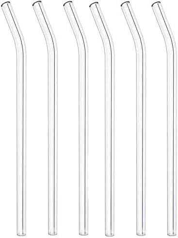 Borosilikat Isıya Dayanıklı Cam Pipet, 6'lı Cam Eğik Pipet