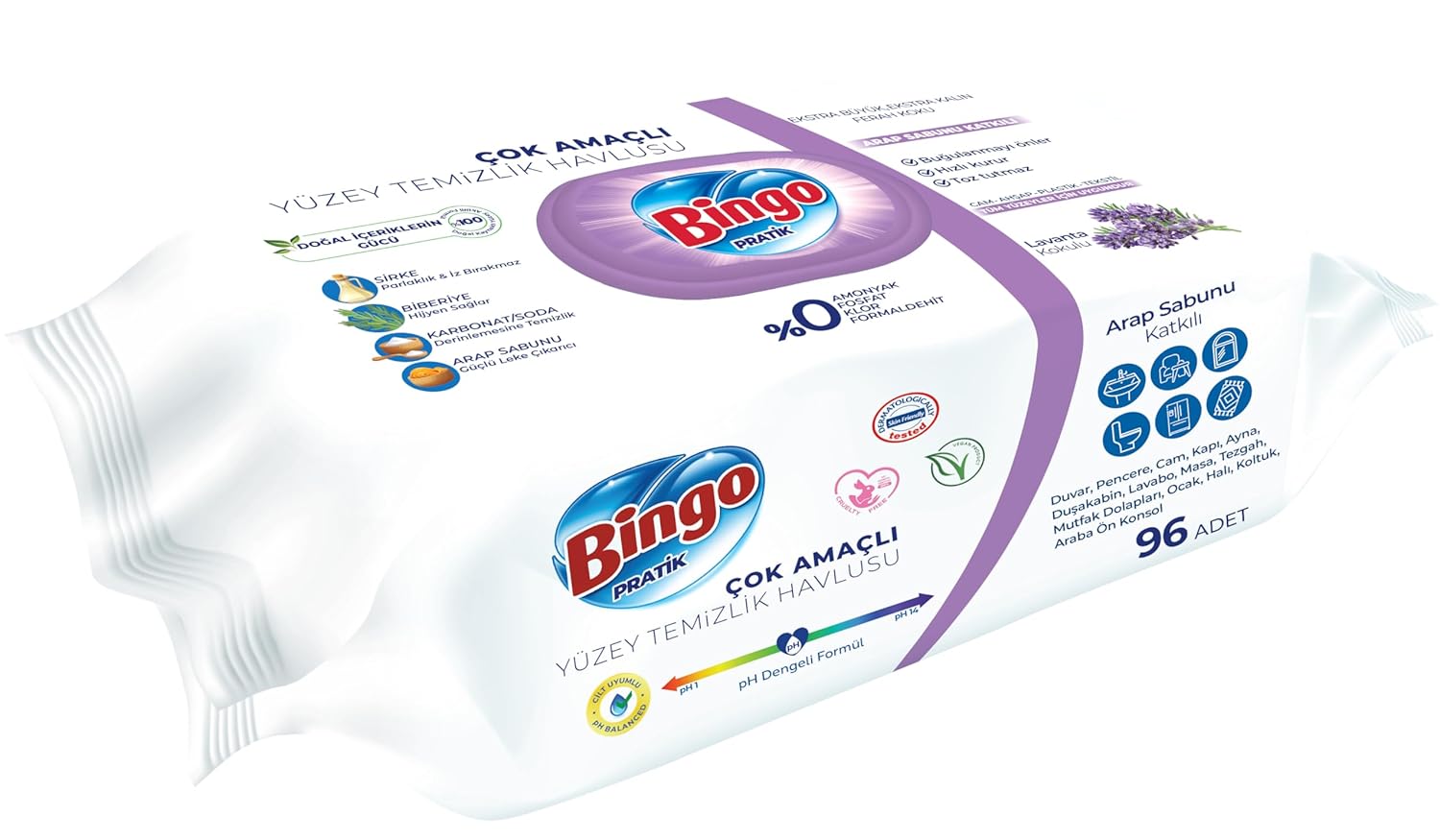 Bingo Yüzey Havlusu Lavanta 96'lı