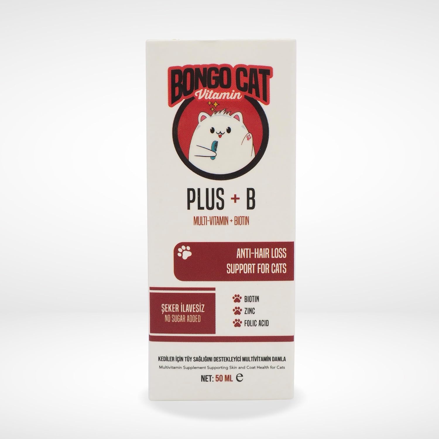 BONGO CAT Plus +B For Cats - 50Ml (kediler Için Tüy Sağlığı Destekleyici Damla)