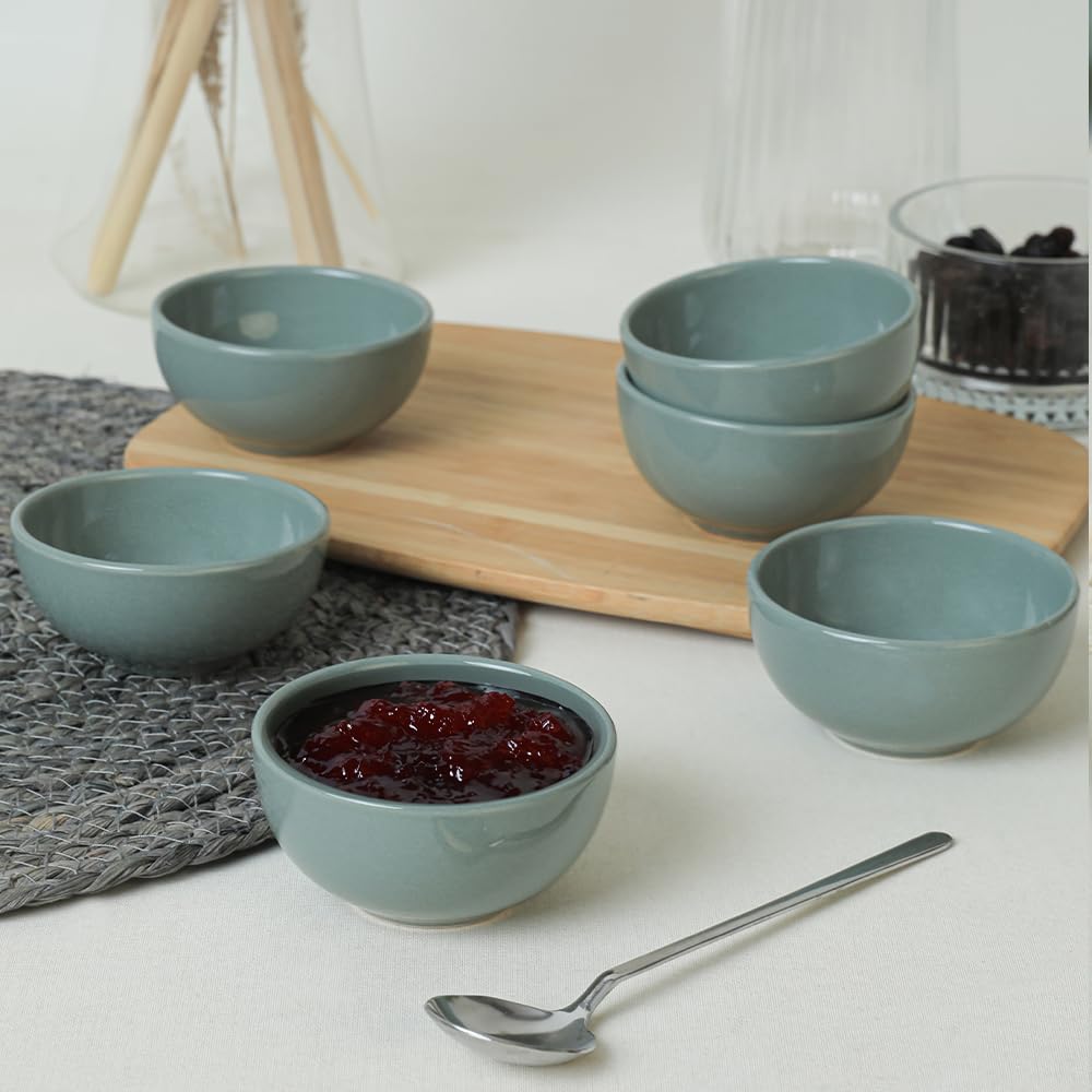 Keramika Yeşil Bulut Mini Çerezlik/Sosluk 8 Cm 6 Adet 326