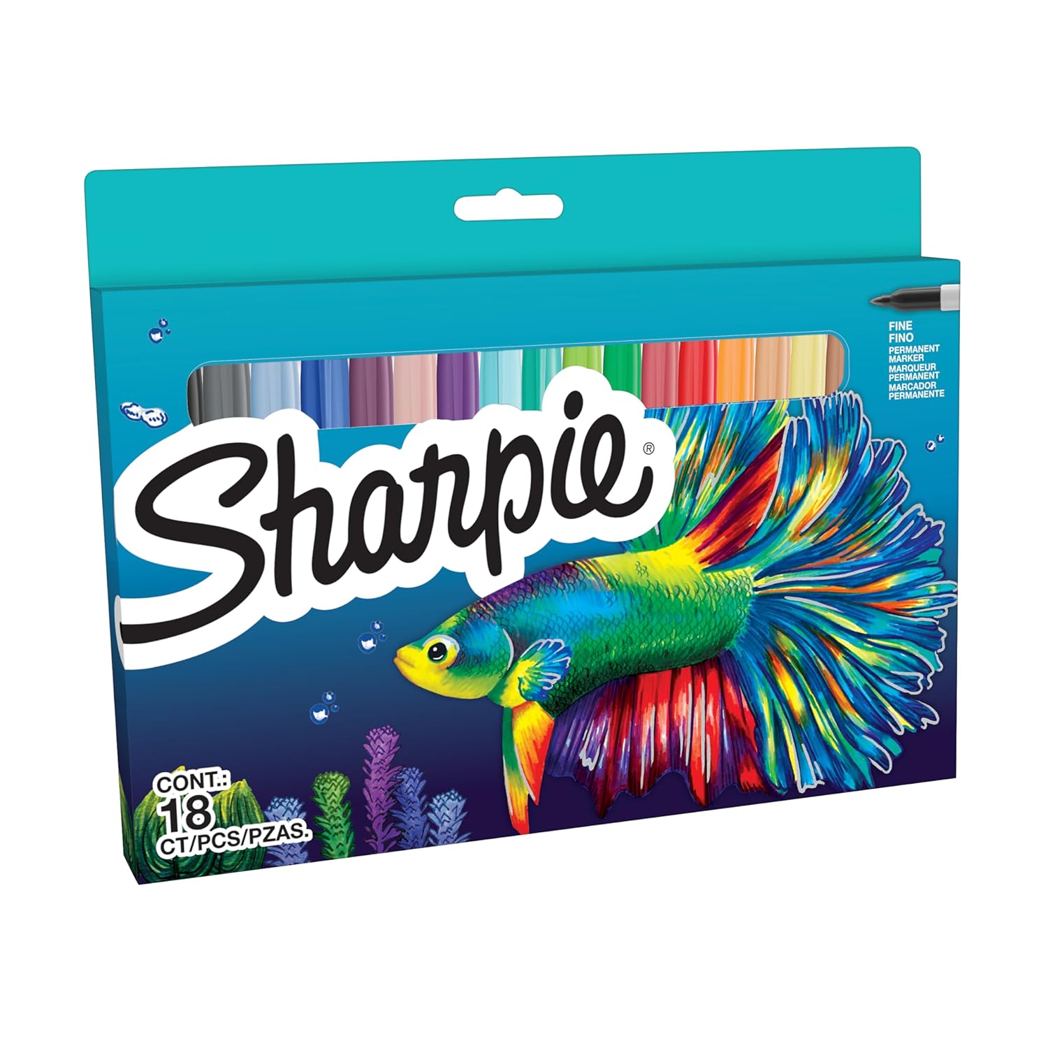 Sharpie Fine Permanent markör 18li kutu- Balık