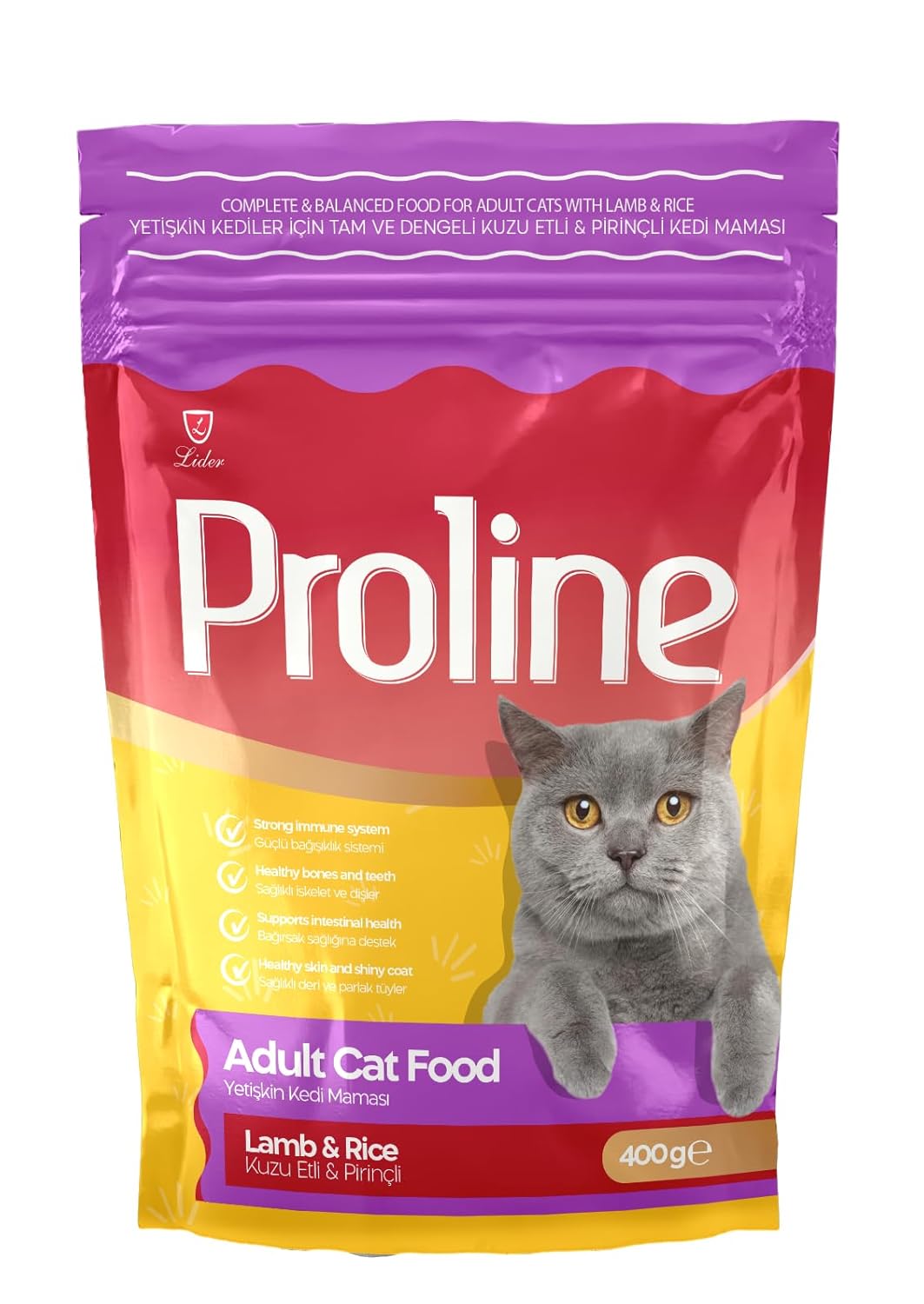 Proline Kedi Mama Kuzu Etli&Pirinçli 400 Gr.