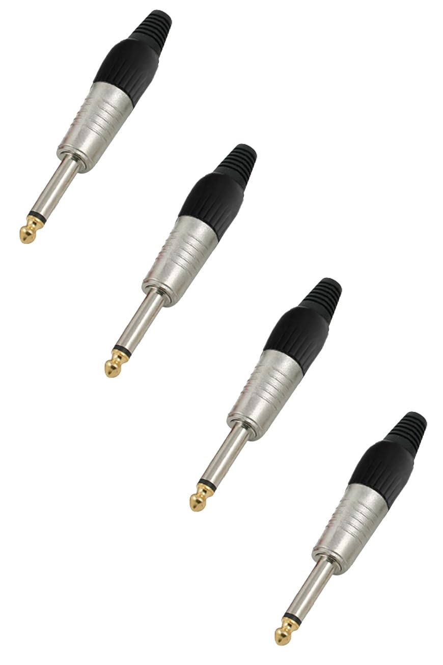 Hepa Merz SFC-M63-4X 6.35MM Mono Jack Gitar Jack Erkek jak (4 ADET)