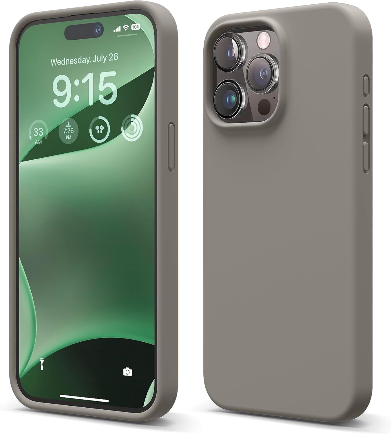 Merwish Apple iPhone 14 Pro Max Uyumlu Özel İpeksi Dokunuş Hissi Veren İçi Yumuşak Kadife Lansman Silikon Kılıf Kapak (Taş)