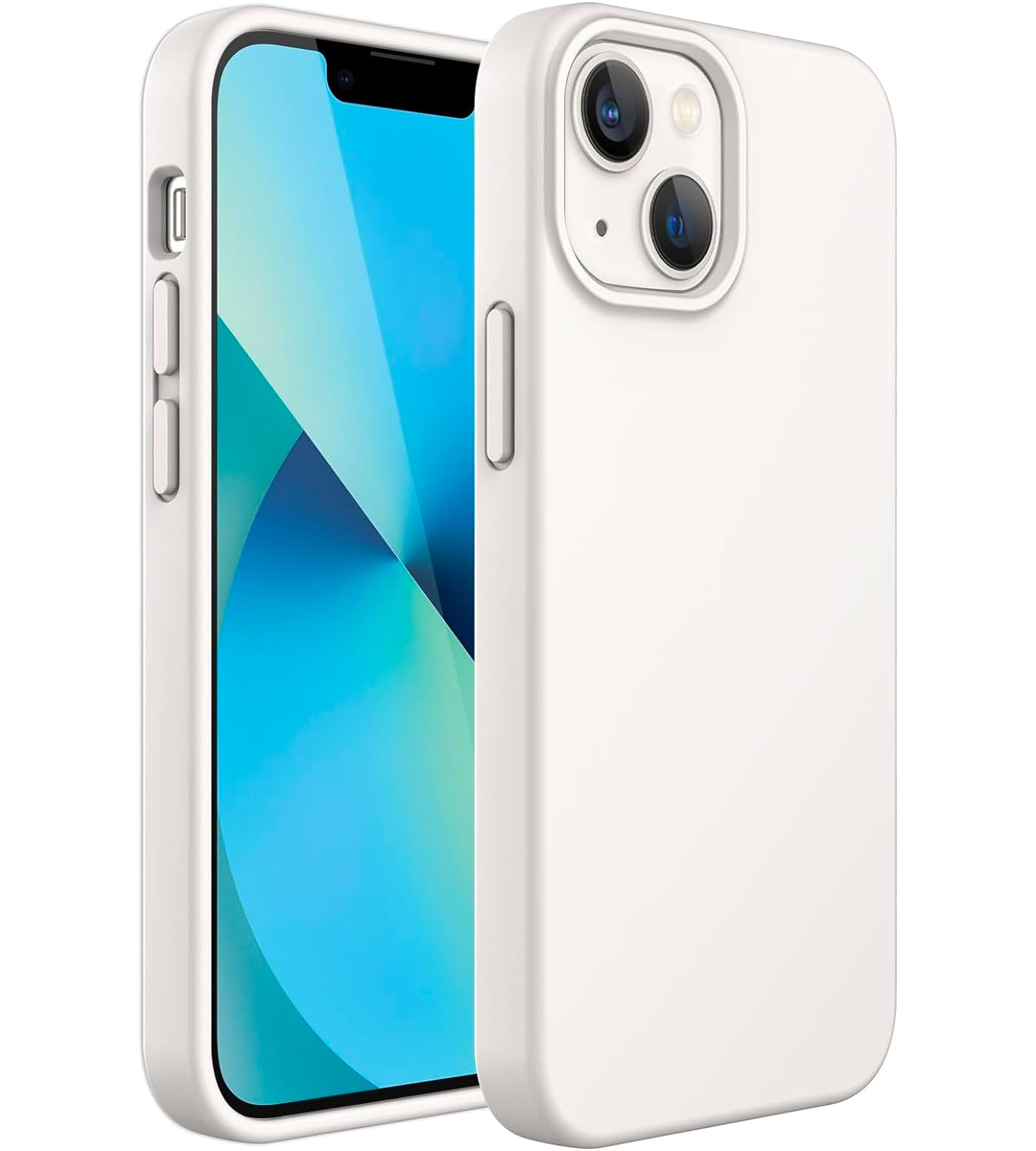 Merwish Apple iPhone 13 ve 14 Uyumlu Özel İpeksi Dokunuş Hissi Veren İçi Yumuşak Kadife Lansman Silikon Kılıf Kapak (Siyah)