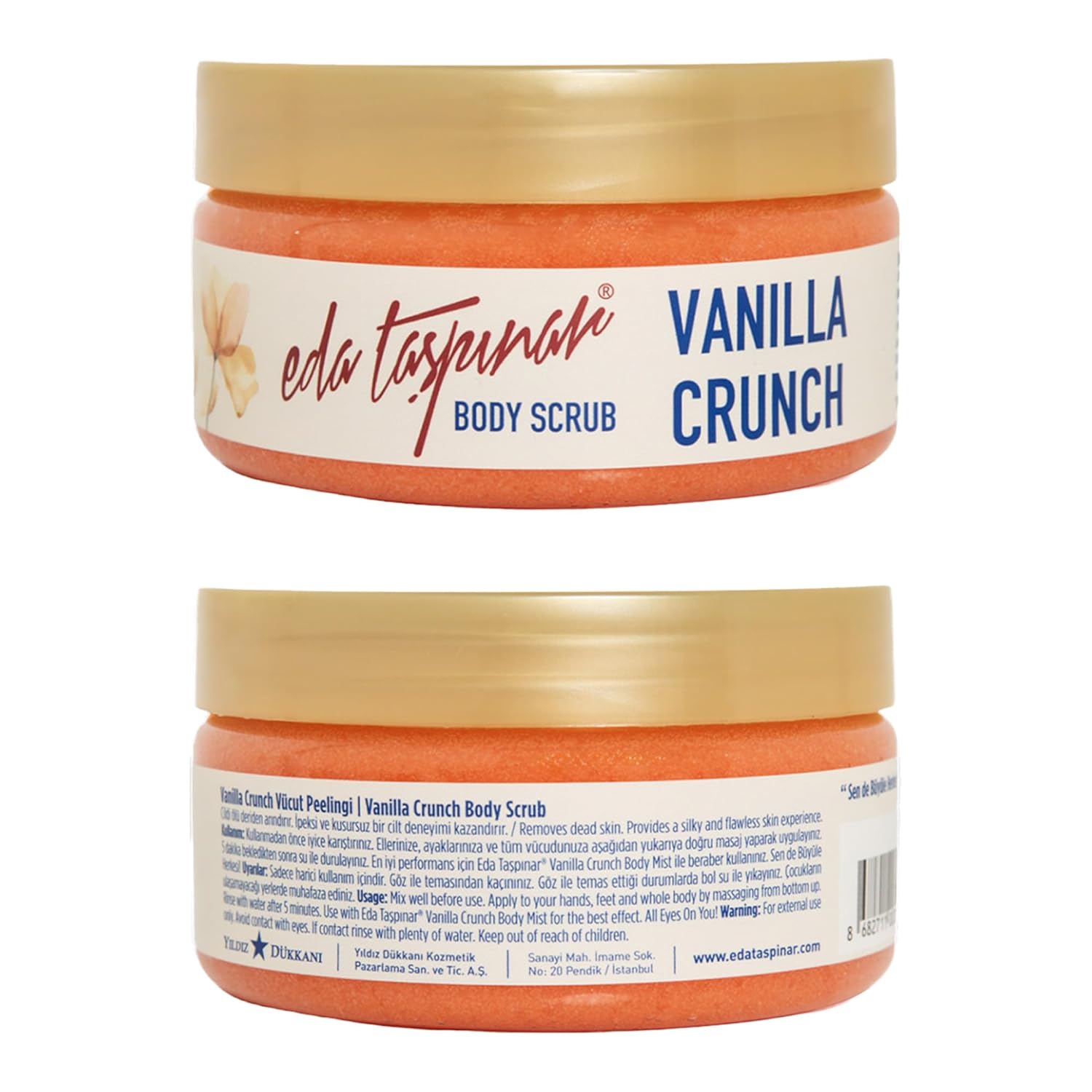 Eda Taşpınar Vanilla Crunch Nemlendirici, Arındırıcı Vücut Peelingi - Body Scrub 300gr