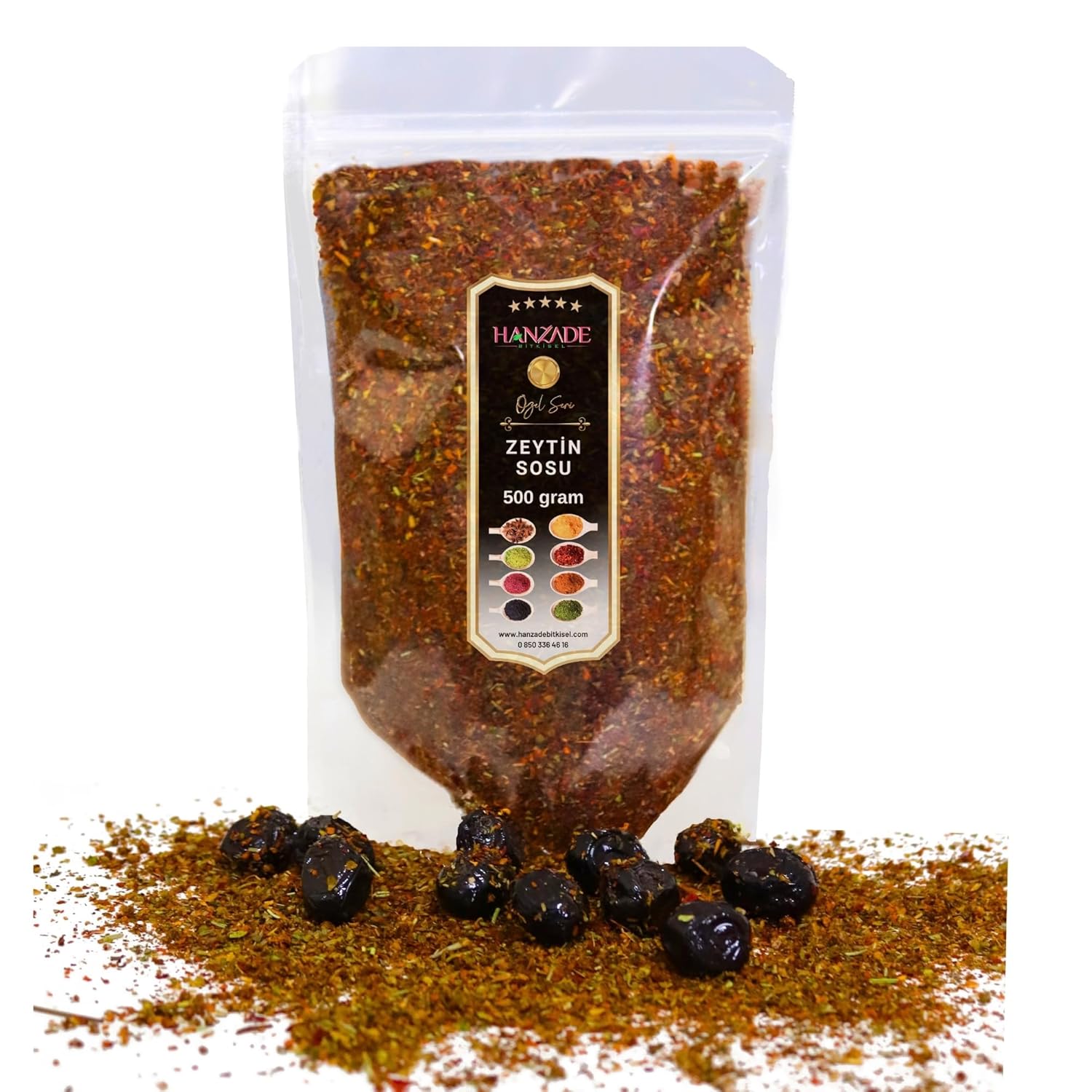 Hanzade Bitkisel Zeytin ve Zeytinyağı Çeşnisi 250 Gr Sosu Harcı Baharatı Kahvaltılık
