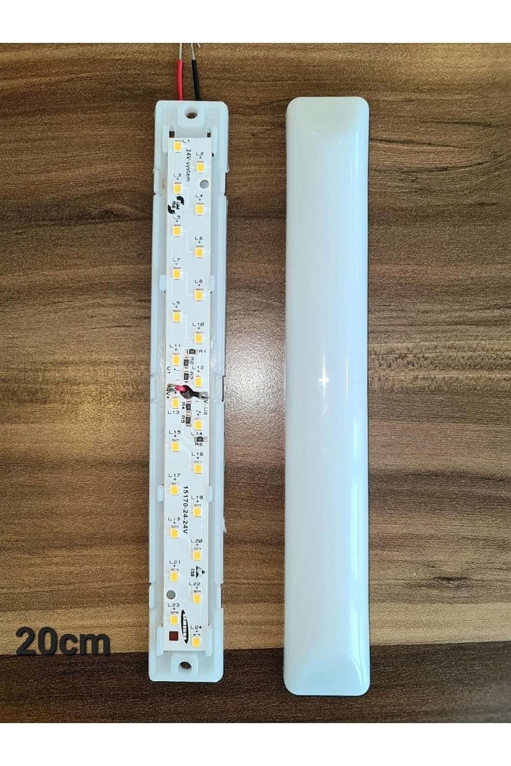 UNİKOM 10'lu Paket 24V Tente Led Aydınlatma Armatür 20cm-oval Taban-gün Işığı 3000k