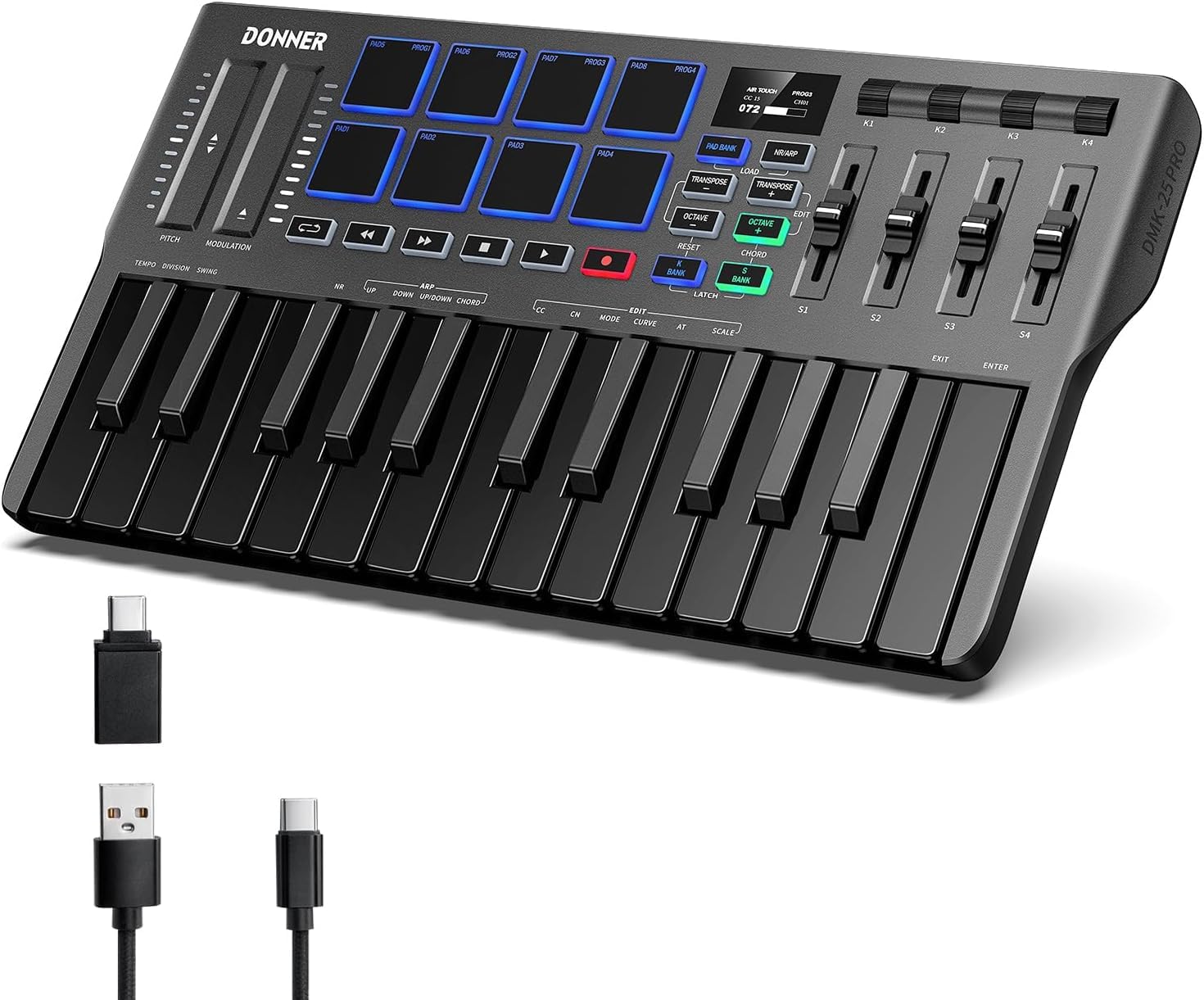 Donner DMK-25 PRO MIDI Klavye