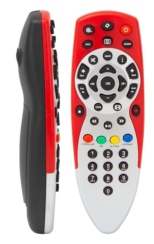 Wellhise Digiturk HD Plus Uydu Kumandası Dijitürk HD Kırmızı Kumanda