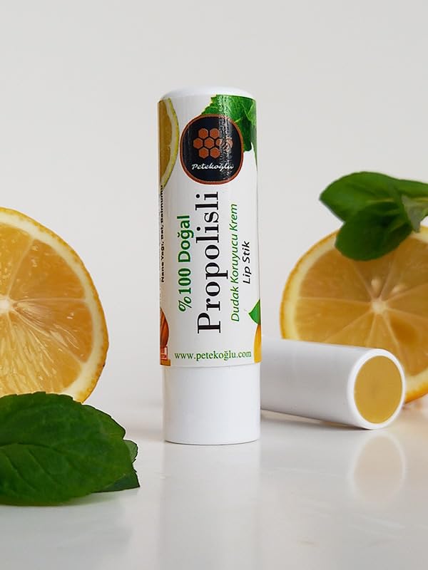 Petekoğlu Dudak Kremi Propolis Bal Nane Limon Aynısefa Shea Hindistan Cevizi Üzüm Çekirdeği Yağları Balmumu Lipstick Balm