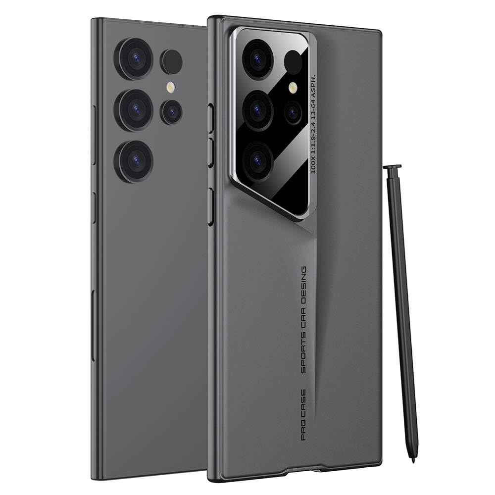 Senon Galaxy S24 Ultra Kılıf Ultra İnce Kameralı Korumalı Sert Rubber Zore Procase Kapak (Gri)