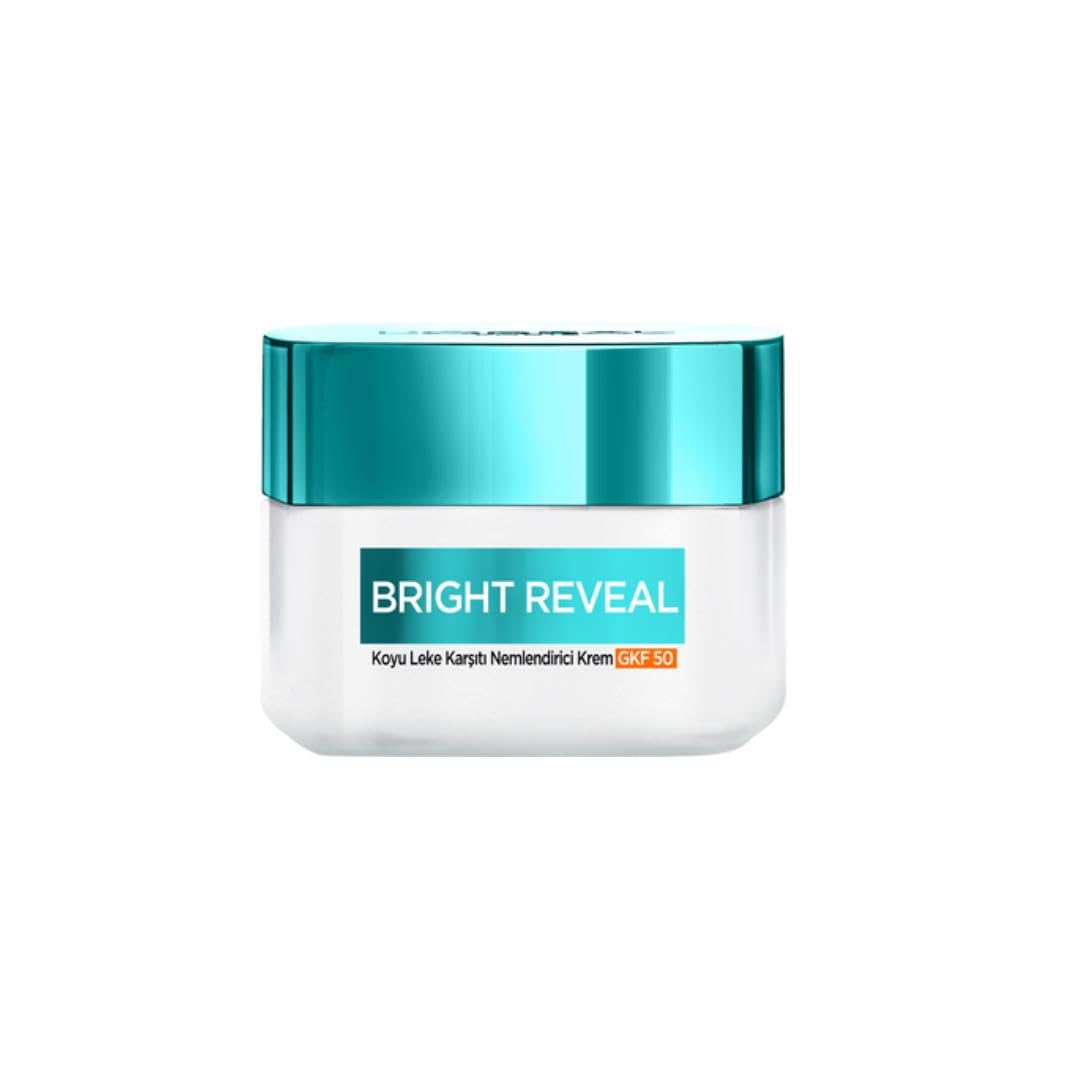 L'Oreal Paris Bright Reveal Koyu Leke Karşıtı, Cilt Tonu Eşitleyici Spf50 Nemlendirici Krem Niasinamid 50 ml