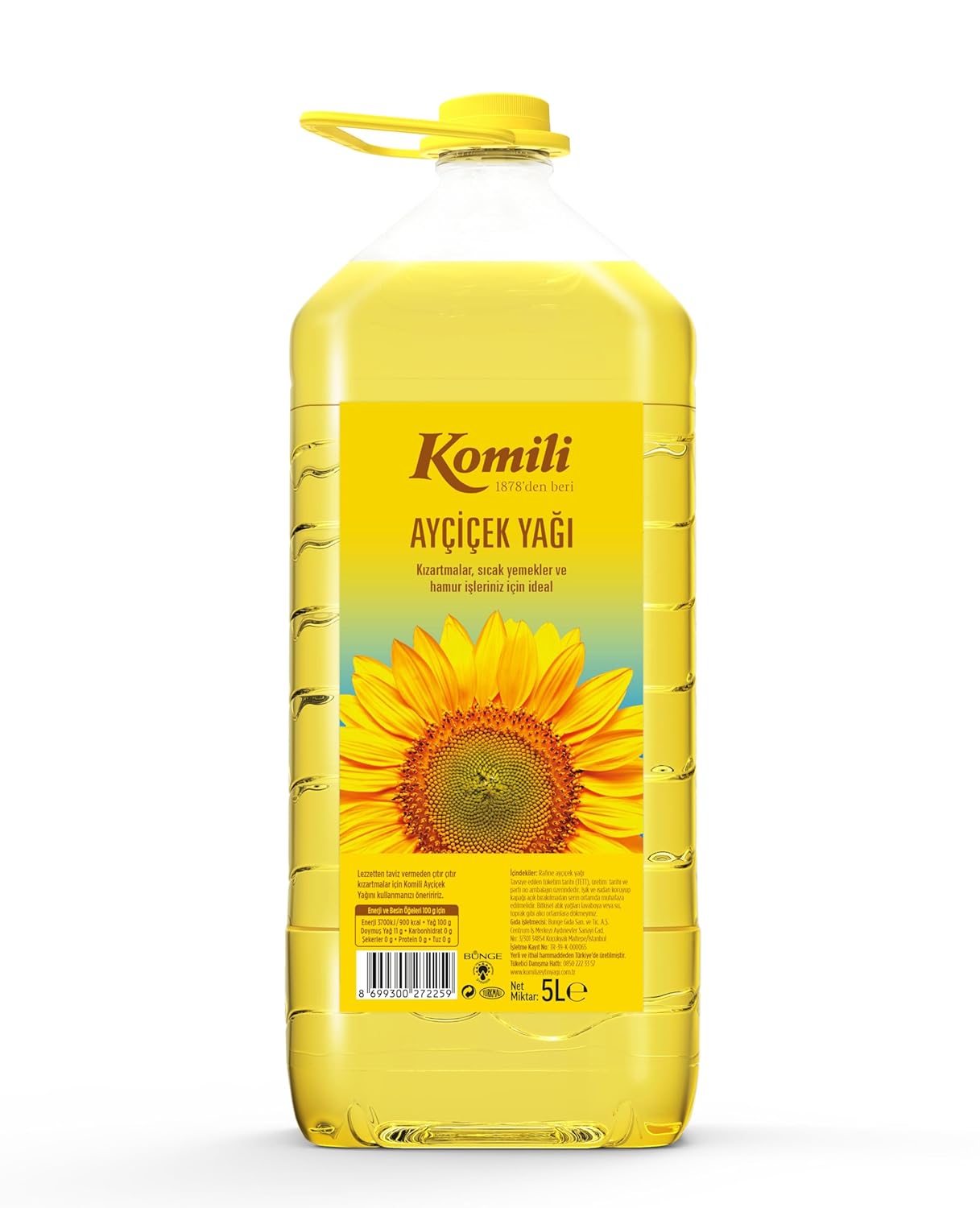 Komili Ayçiçek Yağı 5 lt Dar Ağız Pet