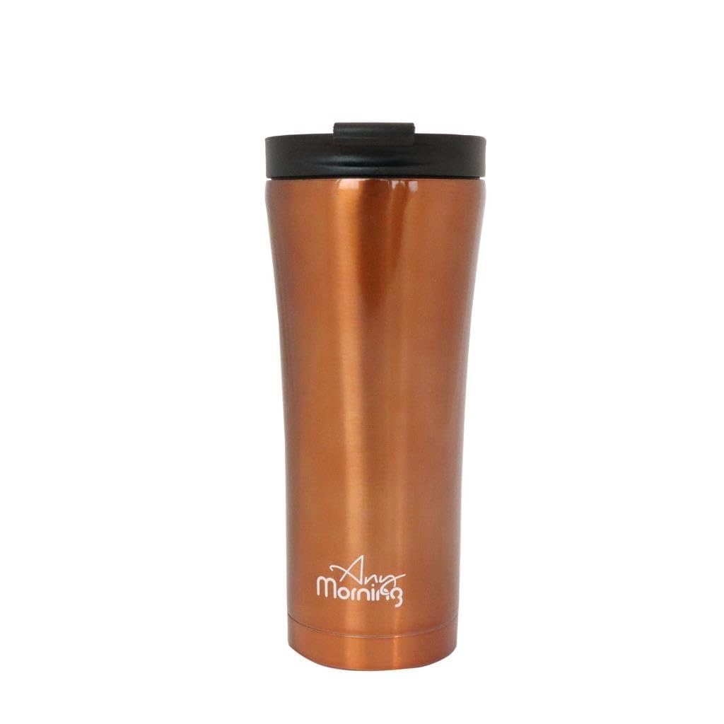 Any Morning 450 ml Paslanmaz Çelik Termos Mug, Sızdırmaz Kapak, Bakır SI231905