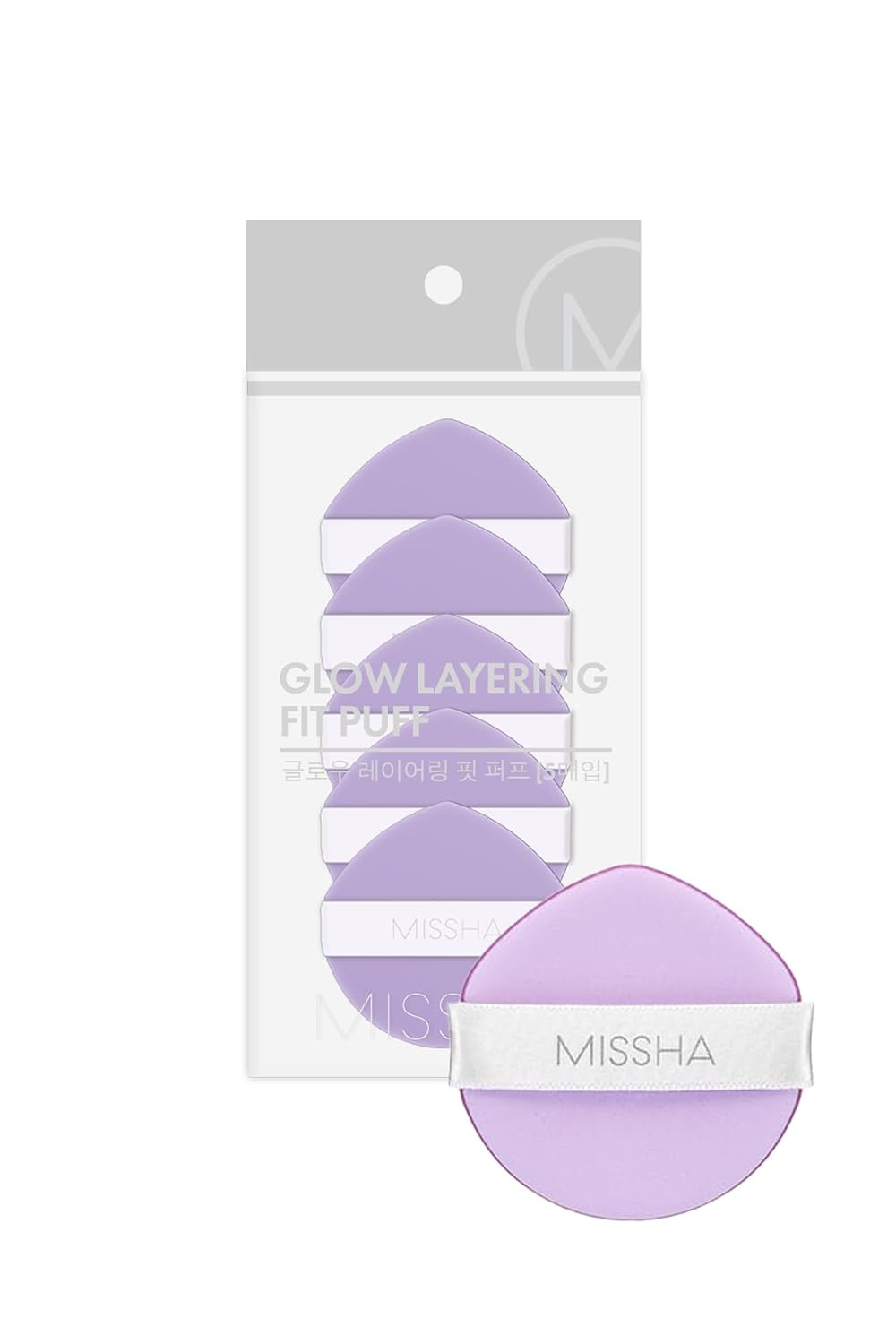 MISSHA Yüksek Kapatıcılık Sağlayan Yumuşak Makyaj Süngeri (5 ADET) Glow Layering Fit Puff