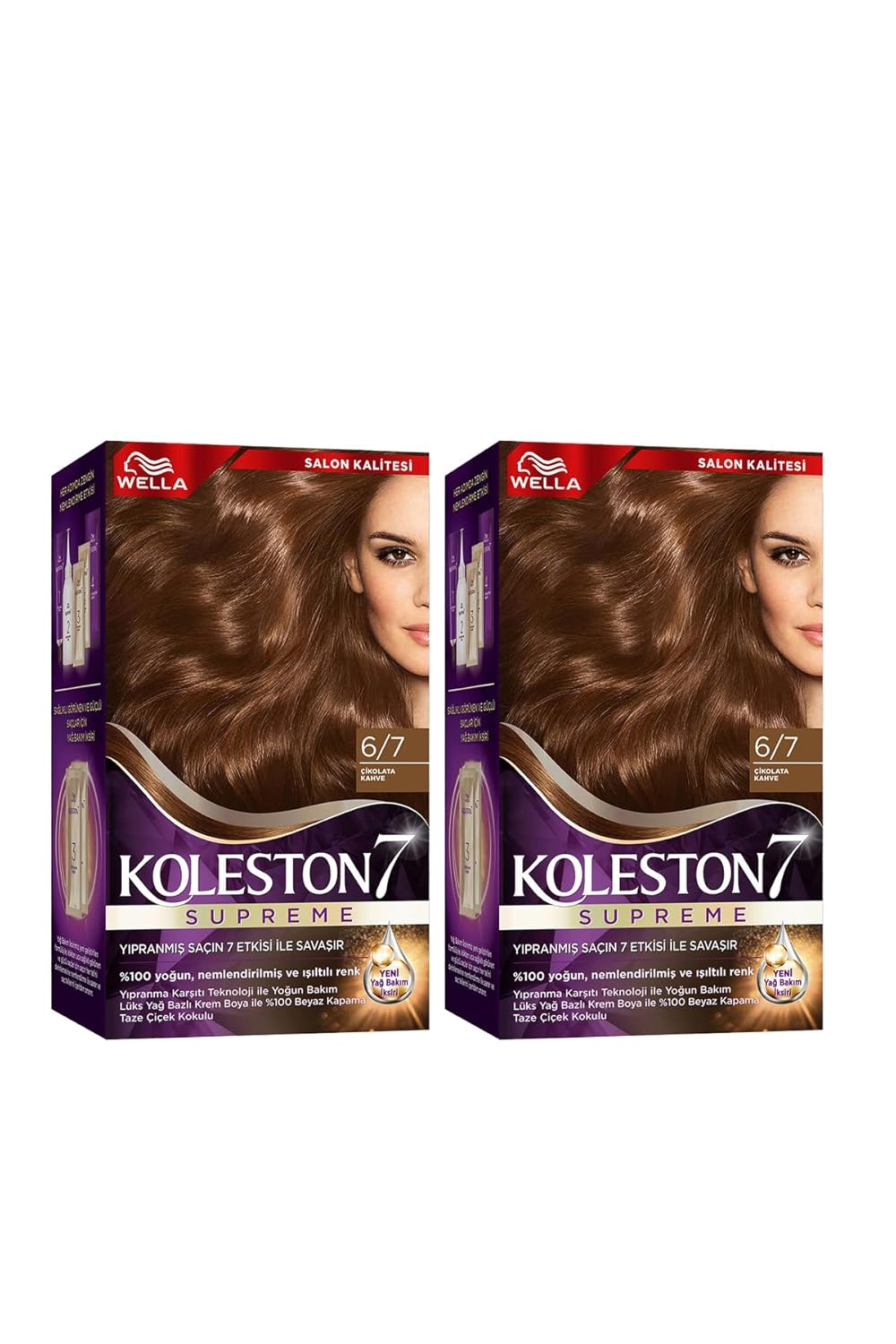 Wella Koleston Supreme Saç Boyası 6/7 Çikolata Kahve x2'li set