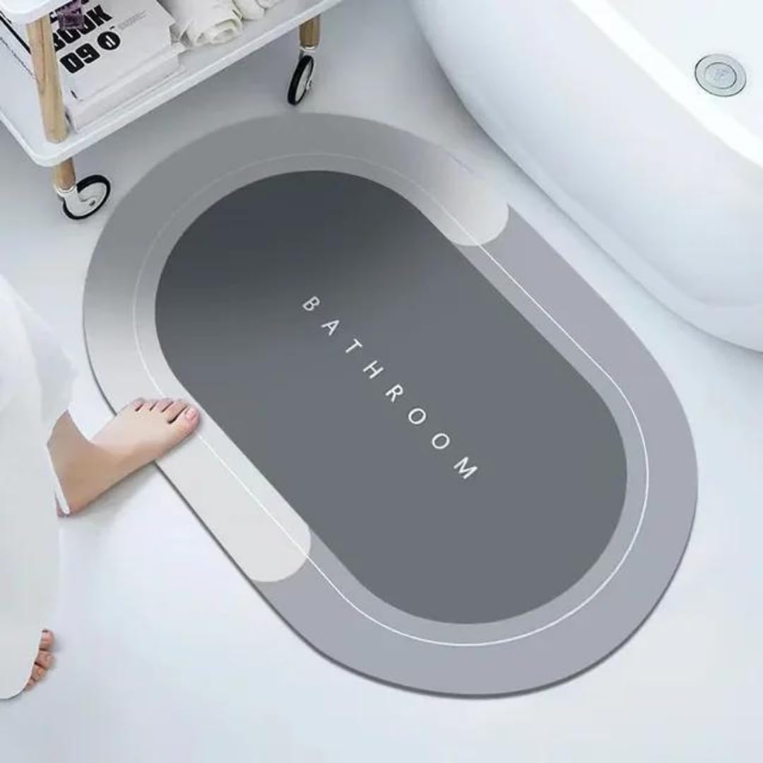 Jouis Sihirli Su Emici Banyo Paspası Kaymaz Tabanlı Abdest,Duş ve Lavabo,Tezgah Önü Paspası