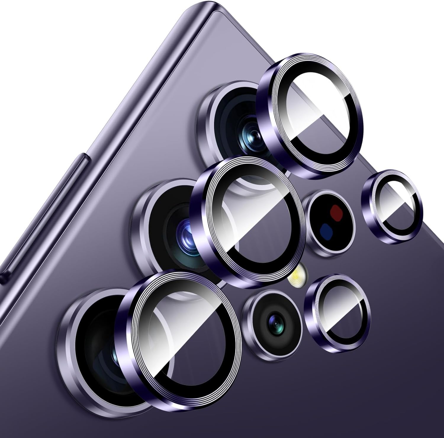 teknosepetim Galaxy S24 Ultra Lens Koruyucu Kamera Koruyucu Safir HD+ Görüntü ZOOM Bozmaz İnce s24 lens (MOR)