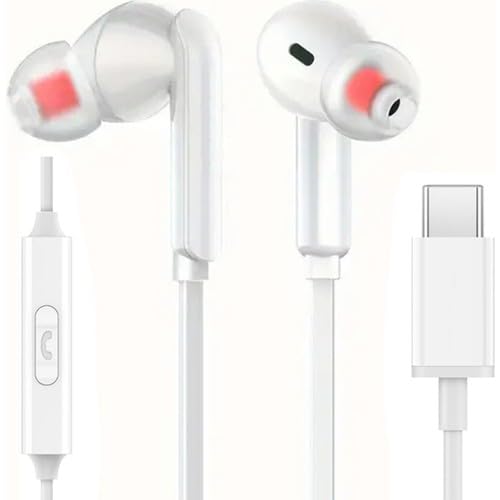 teknosepetim Tak Çalıştır Type-C Kulakiçi Kablolu Kulaklık Mikrofonlu Iphone 15 Pro Max S24 Ultra Uygun Kulaklık (beyaz)