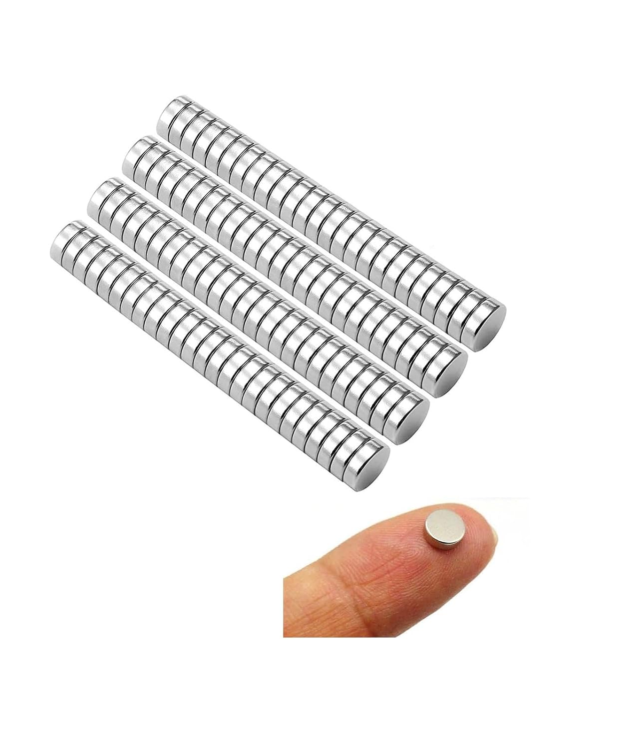 hdg Küçük Neodim Güçlü Mıknatıslar, Çok Amaçlı Buzdolabı Mıknatısları, Küçük Yuvarlak Disk Mıknatısı, Beyaz Tahta Mıknatısları 5 mm Çap x 1 mm Kalınlık 100 Adet