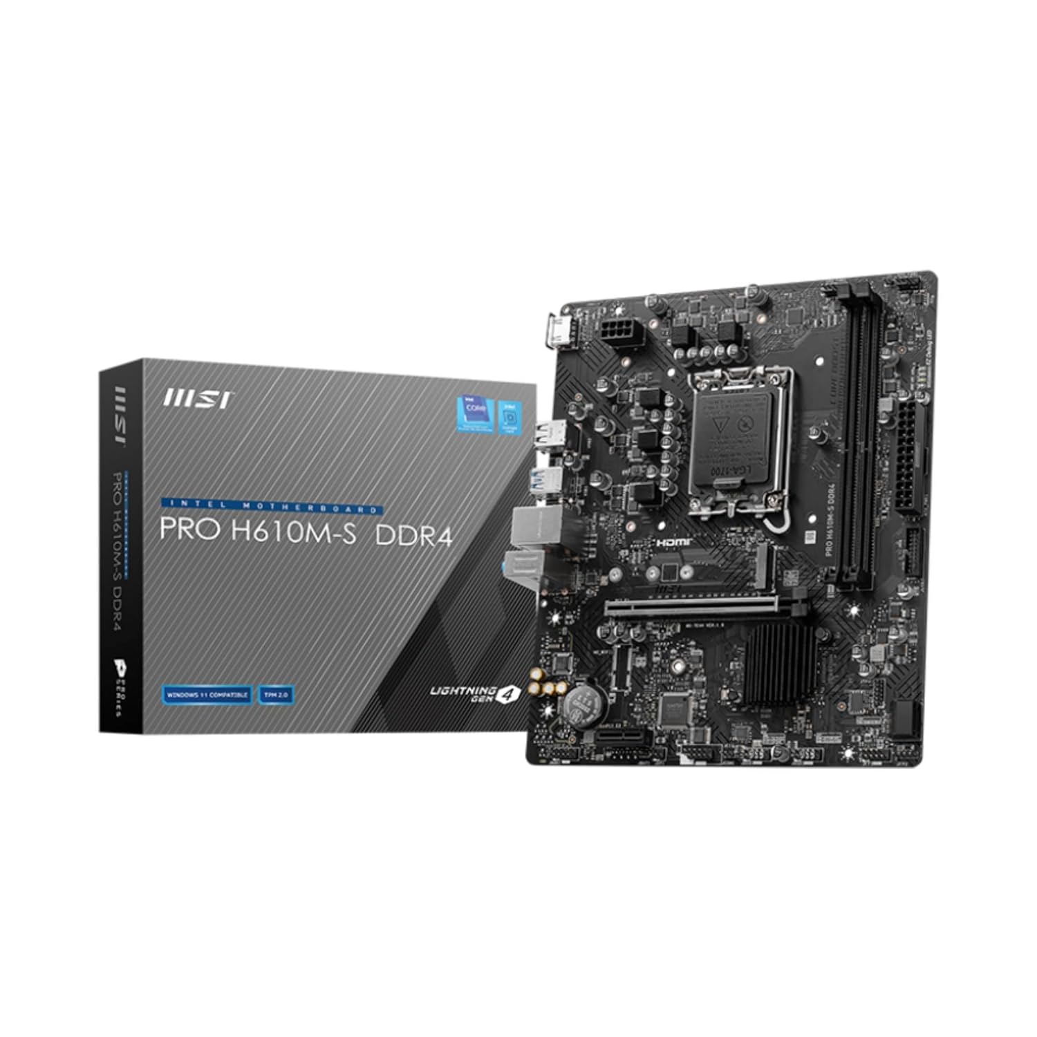 MSI MB PRO H610M-S DDR4 SOKET 1700 DDR4 3200(OC) HDMI M.2 USB3.2 1x 1G LAN mATX