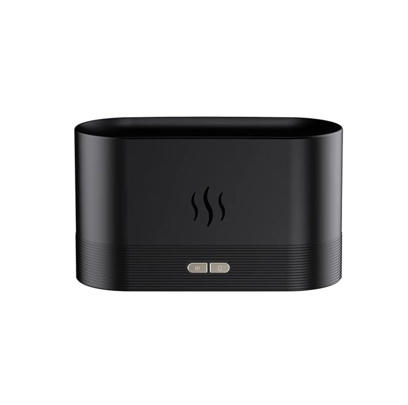 Busstier Renkli Şömine Tasarımı Hava Nemlendirici, Aromaterapi Özellikli Oda Kokusu, LED Işıklı Alev Efektli Buhar Makinesi (Siyah)