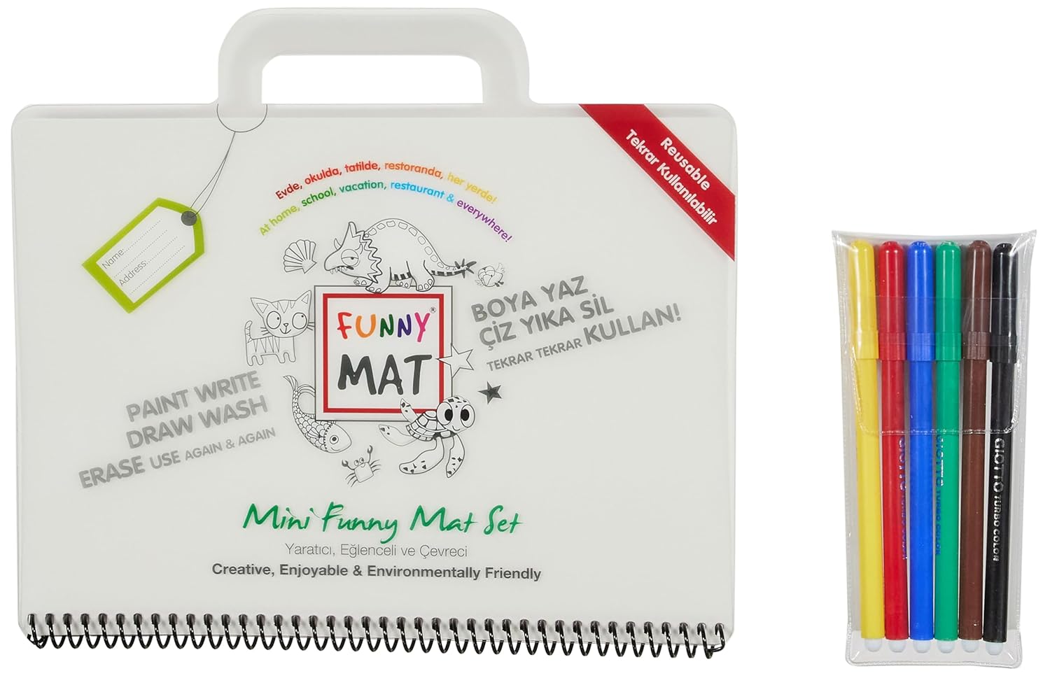 Akademi Çocuk Funny Mat Mini Set Kalemli, 6'lı