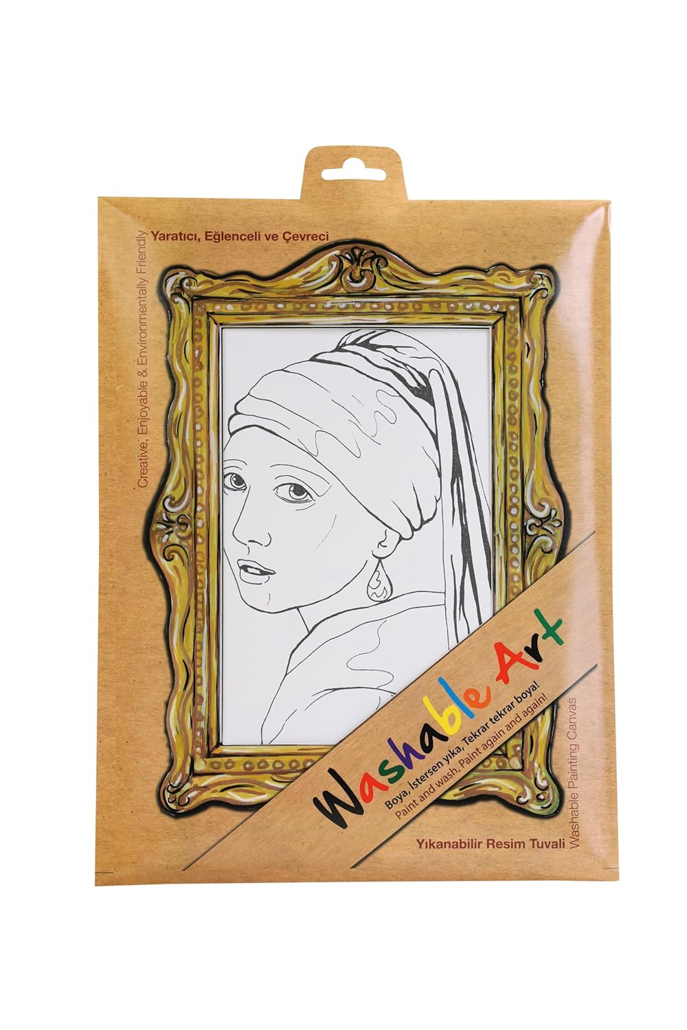 Akademi Çocuk Funny Mat Washable Art Johannes Vermeer Girl With A Pearl Earring