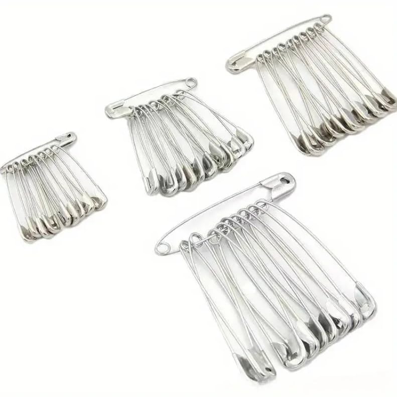 AEE® 48 Adet Çengelli İğne Seti 2,5-3,5-4cm Küçük Orta Büyük Boy Gümüş