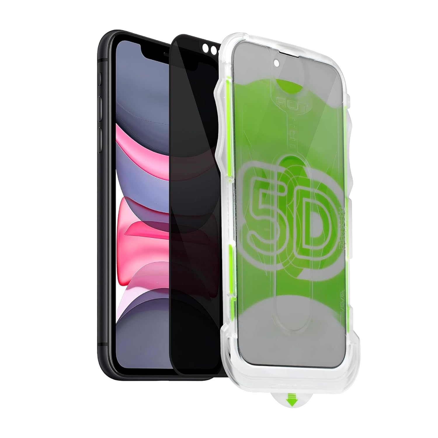 BABİLDEN Apple iPhone 13/13 Pro / 14 İçin Hayalet Ekran Koruyucu Kolay Kurulum Kitli Camın Altında Kesinlikle Toz Bırakmayan Ekstra Güçlendirilmiş Koruma ve Gizlilik Sağlayan Cam Koruyucu