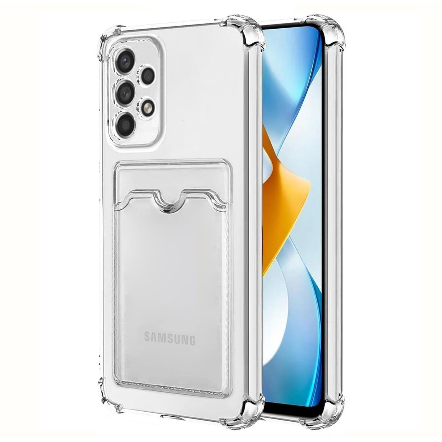 Microsonic Samsung Galaxy A73 5G Card Slot Shock için Kılıf Şeffaf [Galaxy A73 5G ile Uyumlu Kılıf - Şeffaf]