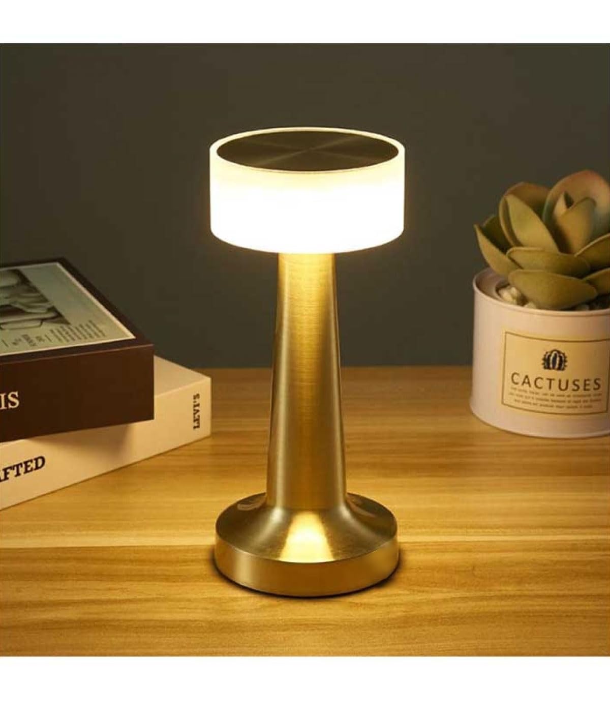 CATA Şarjlı Masa Lambası Dimmerli Dekoratif Abajur Denver Dokunmatik Yemek Masası Lambası